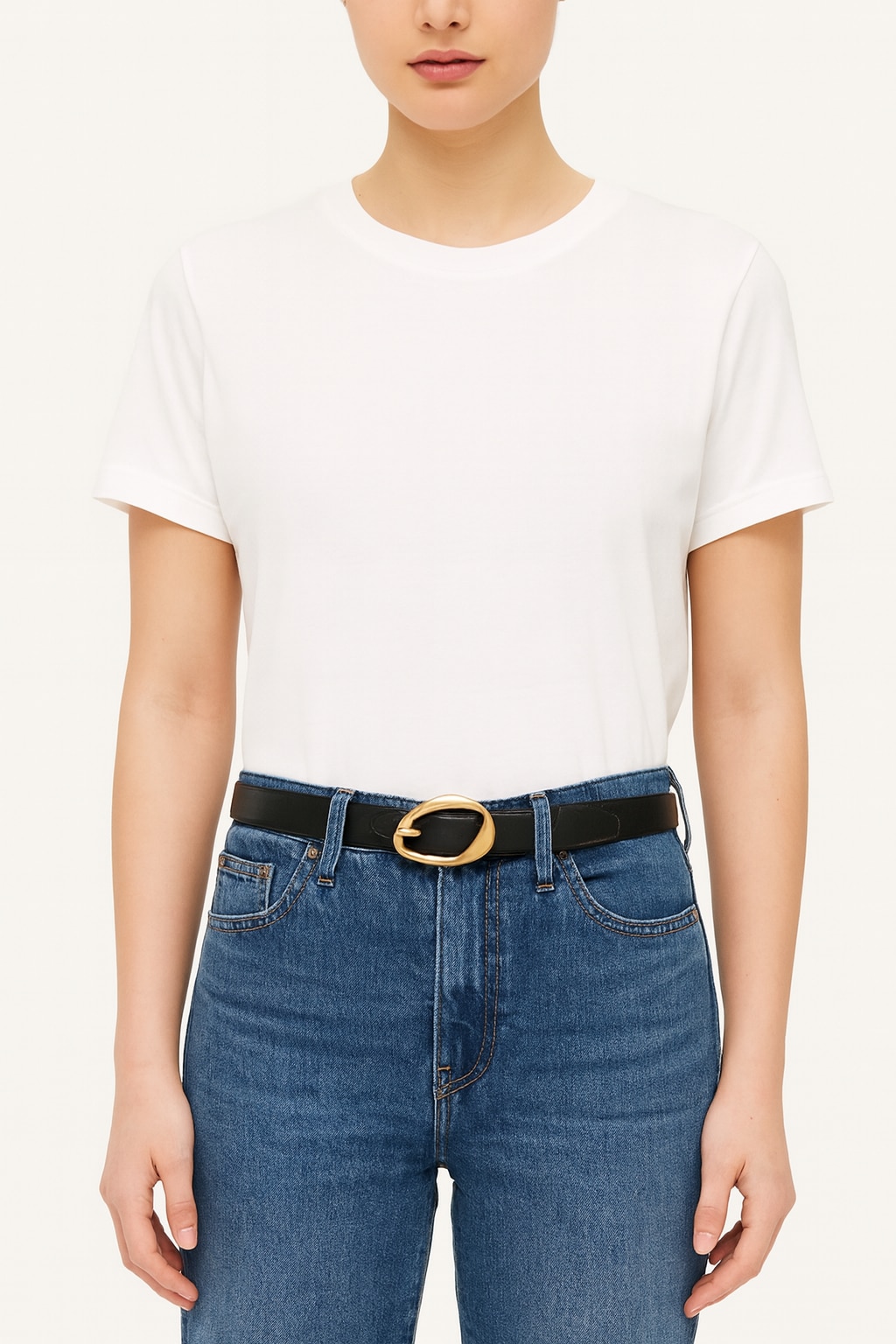 Set 2 Curele Elegante pentru Femei din Piele de Calitate Superioara si Catarama Aurie, PriStyle®, Negru si Maro, 110 cm - Image 6